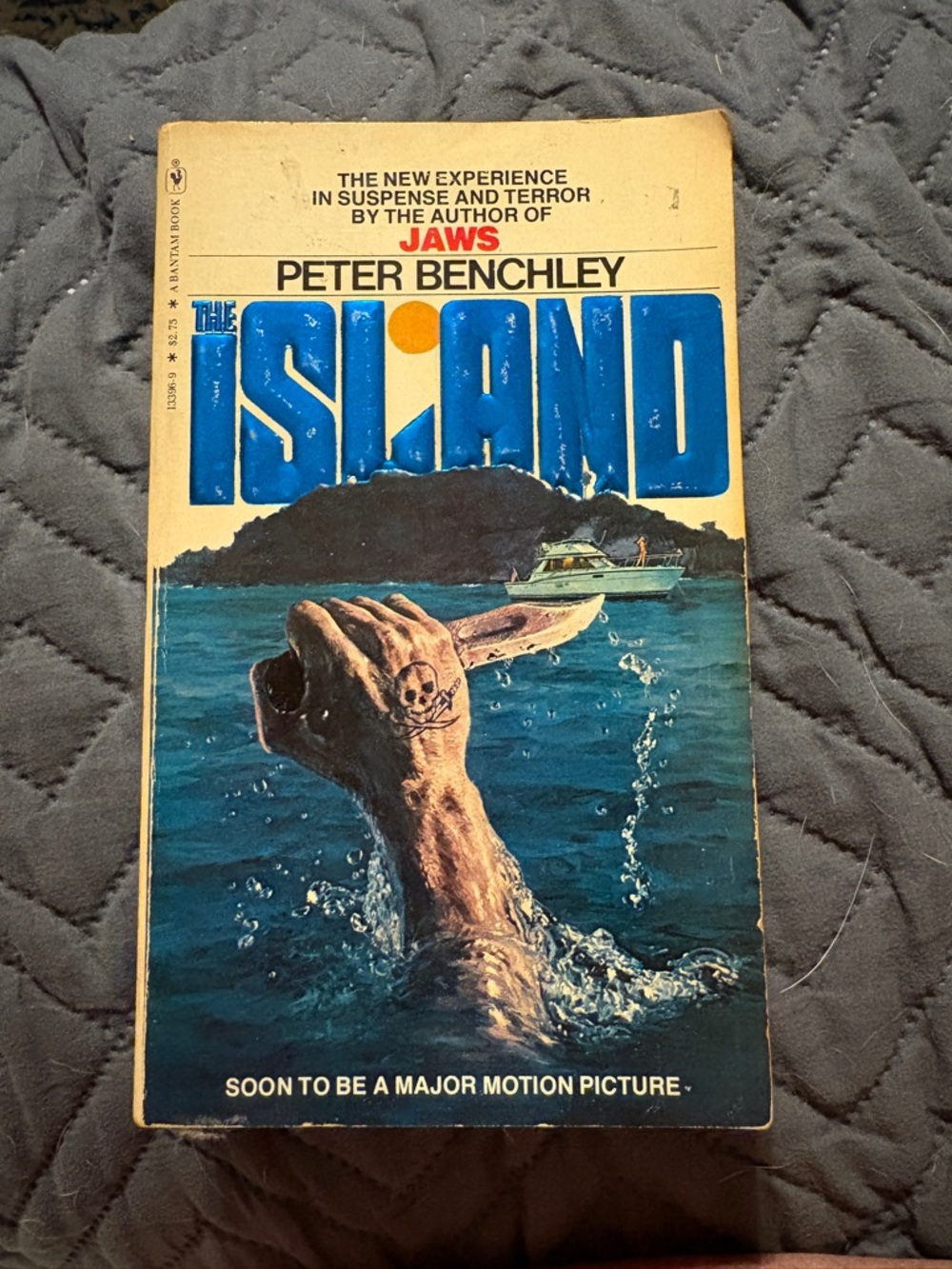 The Island by Peter Benchley - Vintage Paperback, Blue Cover